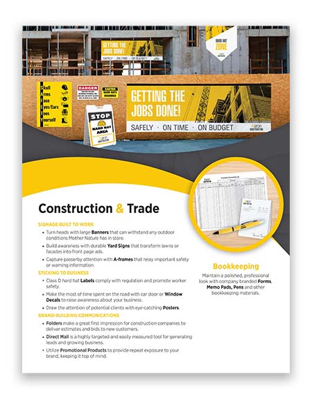Construction and Trades Flyer 